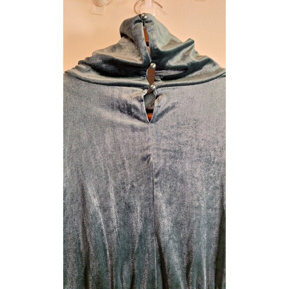 GiGiO USA Velvet Oversized Mock Neck Peplum Tunic Top Women's Sz M Boho Western - Picture 4 of 12